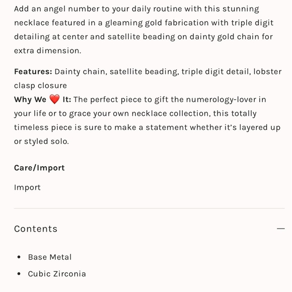 NWT Angel Number Necklace - Picture 4 of 4